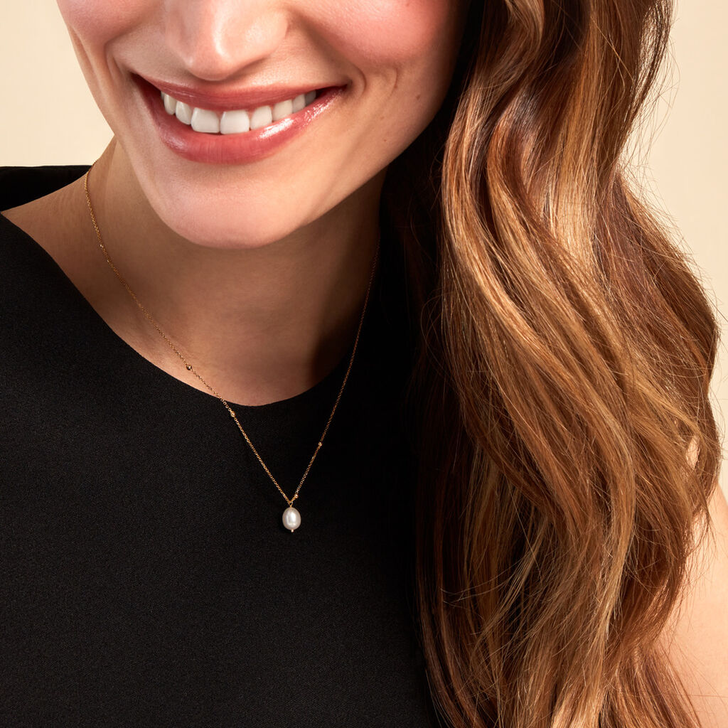 Collier Pearly Or Jaune Perle De Culture - Colliers Femme | Histoire d’Or