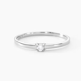 Bague Solitaire Superposition Or Blanc Diamant - Bagues solitaires Femme | Histoire d’Or