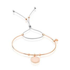 Bracelet Jonc Tam Argent Rose - Bracelets cordon Femme | Histoire d’Or