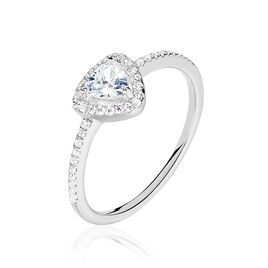 Bague Amantine Argent Blanc Oxyde De Zirconium - Bagues solitaires Femme | Histoire d’Or
