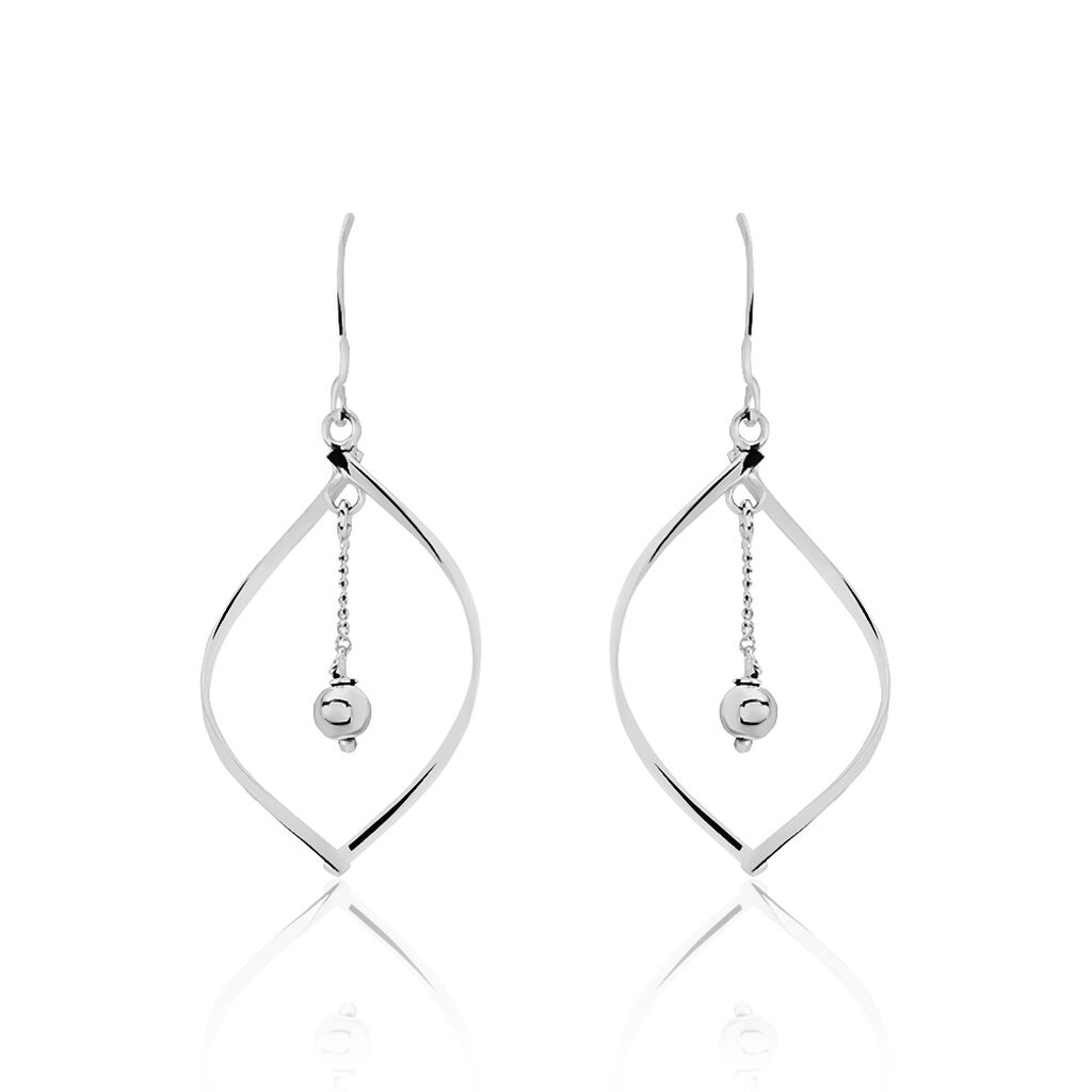 Boucles D'oreilles Pendantes Melaine Argent Blanc - Boucles d'oreilles fantaisie Femme | Histoire d’Or