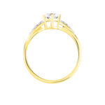 Bague Filipa Or Bicolore Oxyde De Zirconium - Bagues solitaires Femme | Histoire d&rsquo;Or