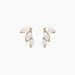 Boucles D'oreilles Puces Siona Plaque Or Jaune Oxyde De Zirconium - Boucles d'oreilles fantaisie Femme | Histoire d’Or