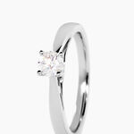 Bague Solitaire Iris Or Blanc Diamant - Bagues solitaires Femme | Histoire d&rsquo;Or