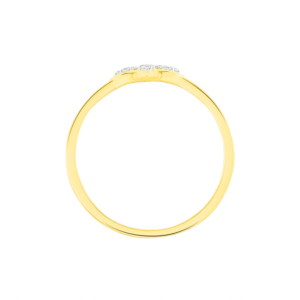 Bague Raskia Or Jaune Diamant - Bagues avec pierre Femme | Histoire d&rsquo;Or