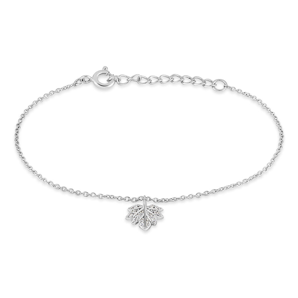 Bracelet Argent Cathelle Feuille Oxyde
