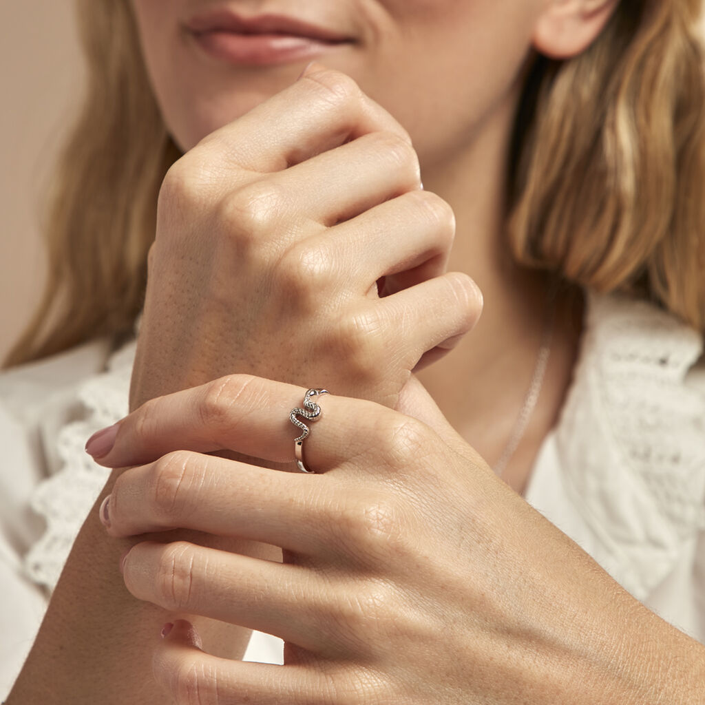 Bague Oria Argent Blanc - Bagues fantaisie Femme | Histoire d’Or