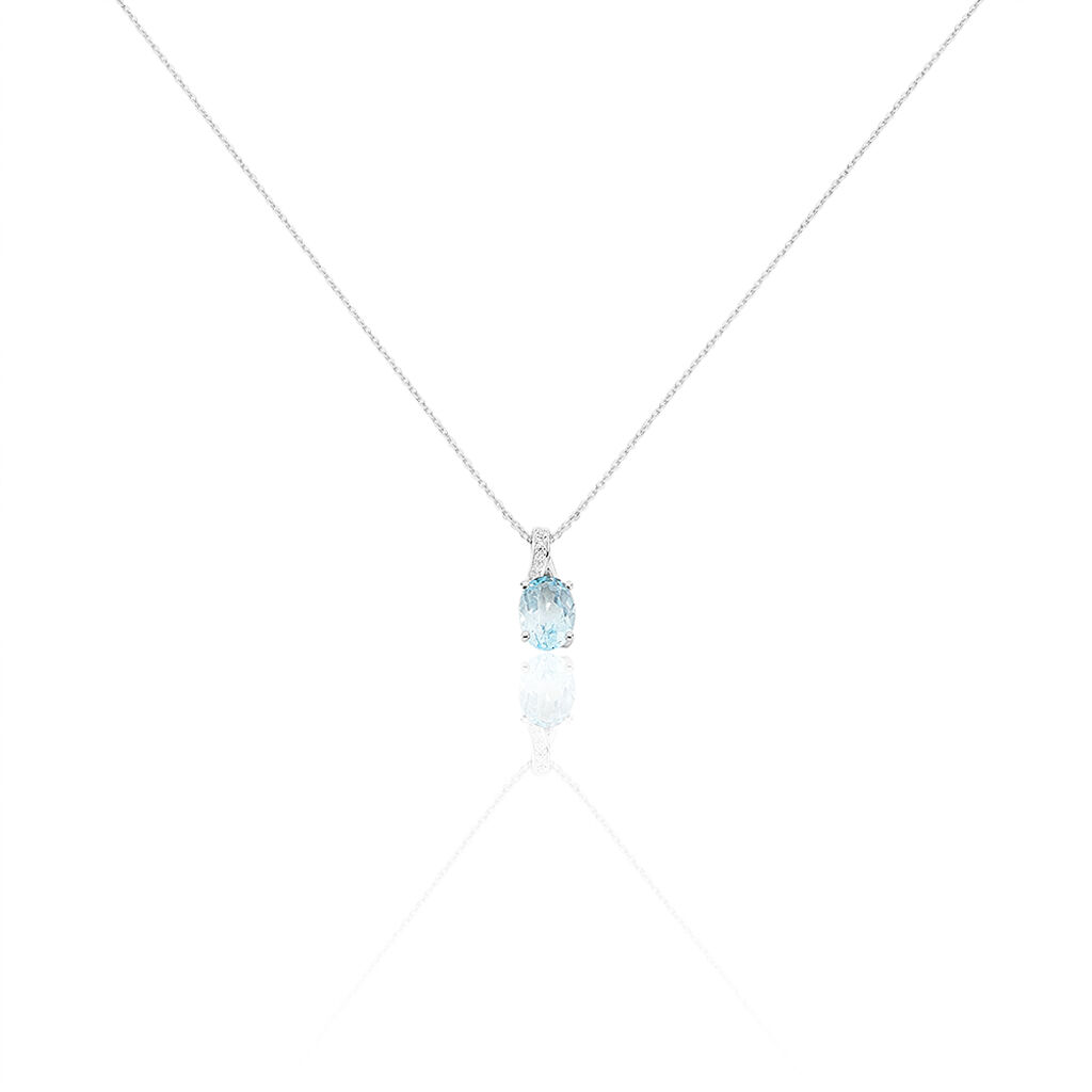 Collier Audea Or Blanc Topaze Et Oxyde De Zirconium - Colliers Femme | Histoire d’Or