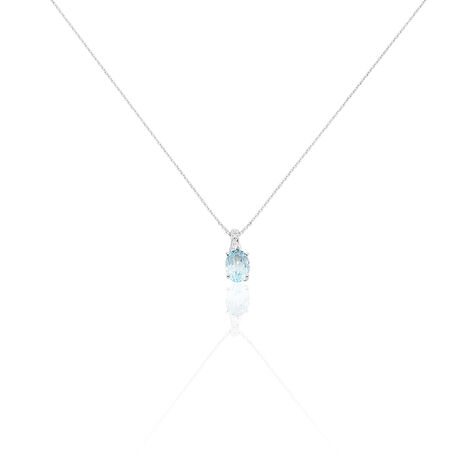 Collier Audea Or Blanc Topaze Et Oxyde De Zirconium - Colliers Femme | Histoire d’Or