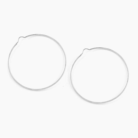 Créoles Dominae Or Blanc - Boucles d'oreilles créoles Femme | Histoire d’Or