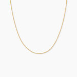 Chaine Iris Maille Gourmette Argent Dor&eacute; A L'Or 750/1000 - Chaines Unisex | Histoire d&rsquo;Or