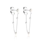 Boucles D'oreilles Pendantes Polka Argent Blanc - Boucles d'oreilles fantaisie Femme | Histoire d&rsquo;Or