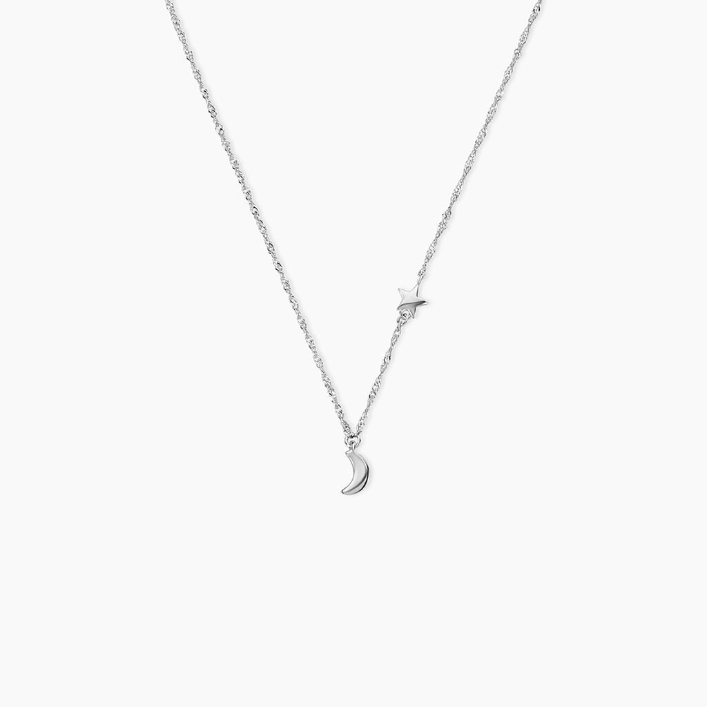 Collier Rohanne Argent Blanc - Colliers fantaisie Femme | Histoire d’Or