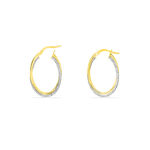 Cr&eacute;oles Maelia Or Bicolore - Boucles d'oreilles cr&eacute;oles Femme | Histoire d&rsquo;Or