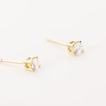 Boucles D'oreilles Puces Victoria Or Jaune Diamant - Clous d'oreilles Femme | Histoire d&rsquo;Or