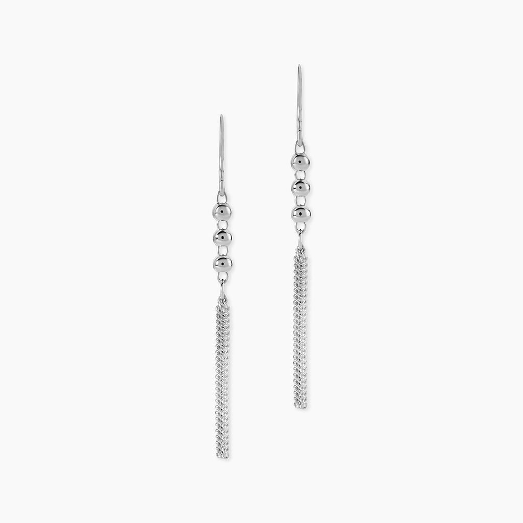 Boucles D'oreilles Pendantes Melodie Argent Blanc - Boucles d'oreilles fantaisie Femme | Histoire d&rsquo;Or