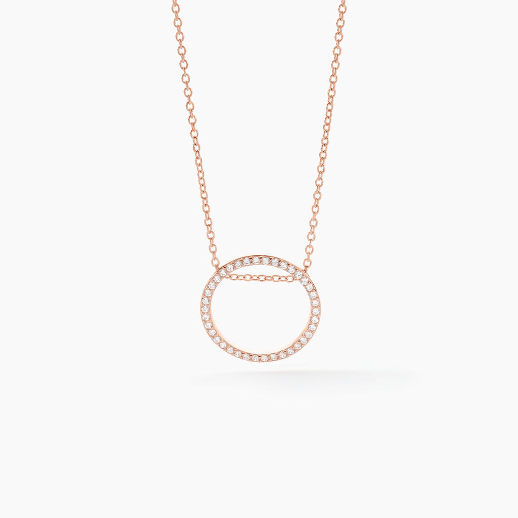 Collier Alysone Argent Rose Oxyde De Zirconium - Colliers fantaisie Femme | Histoire d&rsquo;Or