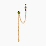 Bijou D'oreilles Angelica Plaque Or Jaune Oxyde Zirconium Labradorite - Boucles d'oreilles fantaisie Femme | Histoire d&rsquo;Or