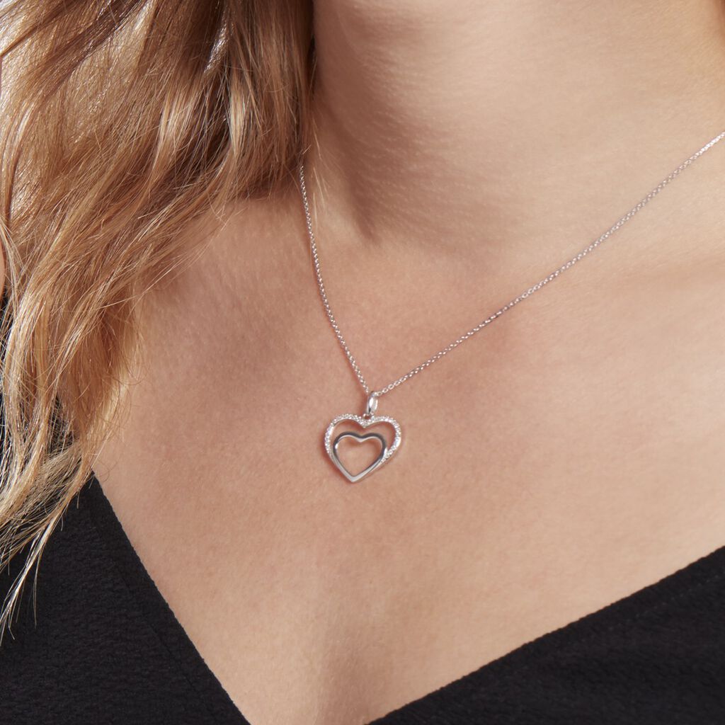 Collier Gasparde Argent Blanc Oxyde De Zirconium - Colliers fantaisie Femme | Histoire d’Or
