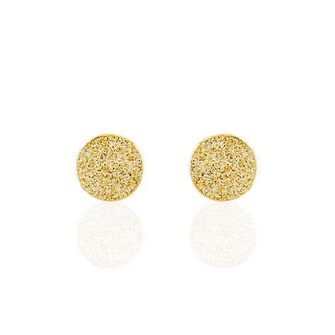 Boucles D'oreilles Puces Eryne Or Jaune - Clous d'oreilles Femme | Histoire d’Or