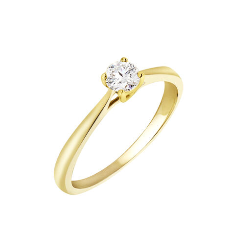 Bague Solitaire Aphrodite Or Jaune Diamant - Bagues solitaires Femme | Histoire d’Or