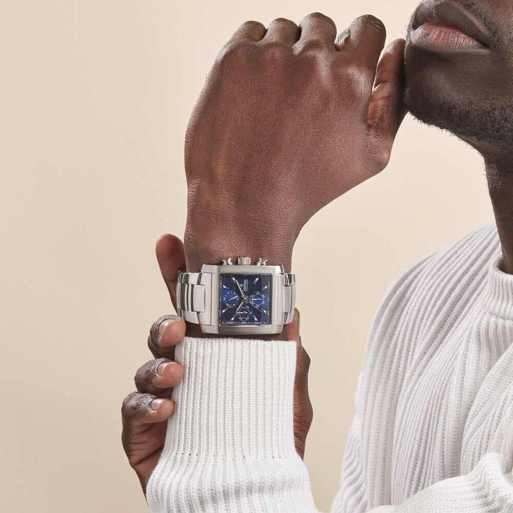 Montres Festina F20423/2 Acier Boucle déployante simple Blanc Rectangulaire  - HIMHB1B6190 • Histoire d'Or