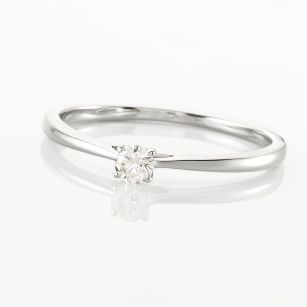 Solitaire  Victoria Platine Blanc Diamant - Bagues solitaires Femme | Histoire d’Or
