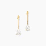 Boucles D'oreilles Pendantes Goutte Or Jaune Oxyde De Zirconium - Boucles d'oreilles pendantes Femme | Histoire d&rsquo;Or