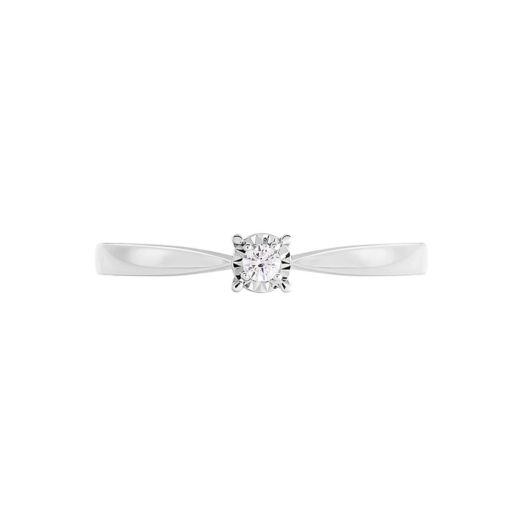 Bague Diamotion Or Blanc Diamant - Bagues solitaires Femme | Histoire d’Or