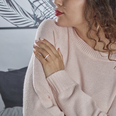 Bague Orlanda Argent Rose Oxyde De Zirconium - Bagues avec pierre Femme | Histoire d’Or