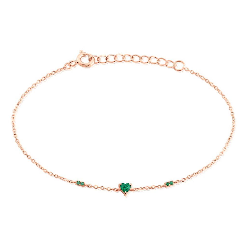 Bracelet D&eacute;claration Argent Rose Oxyde De Zirconium - Bracelets Femme | Histoire d&rsquo;Or
