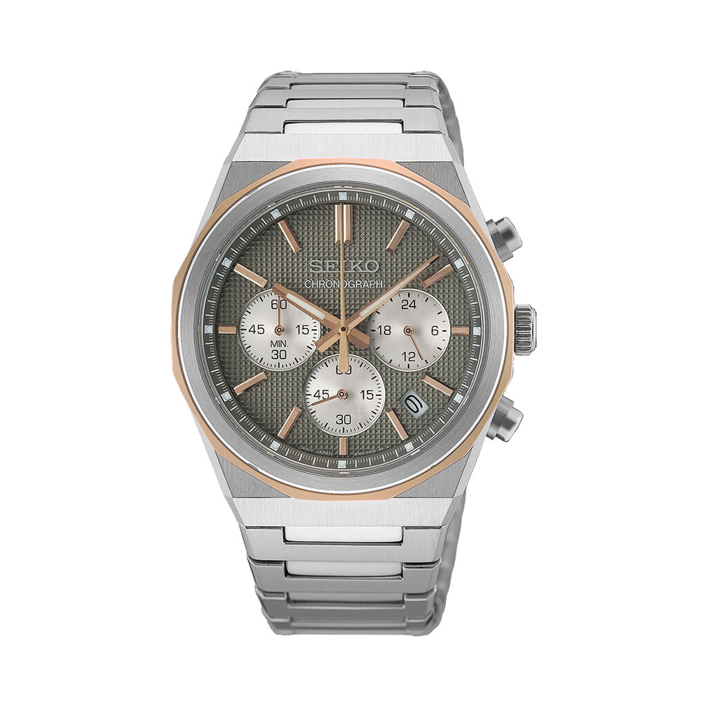 Montre Seiko Sport Chrono 40 Gris - Montres Homme | Histoire d&rsquo;Or