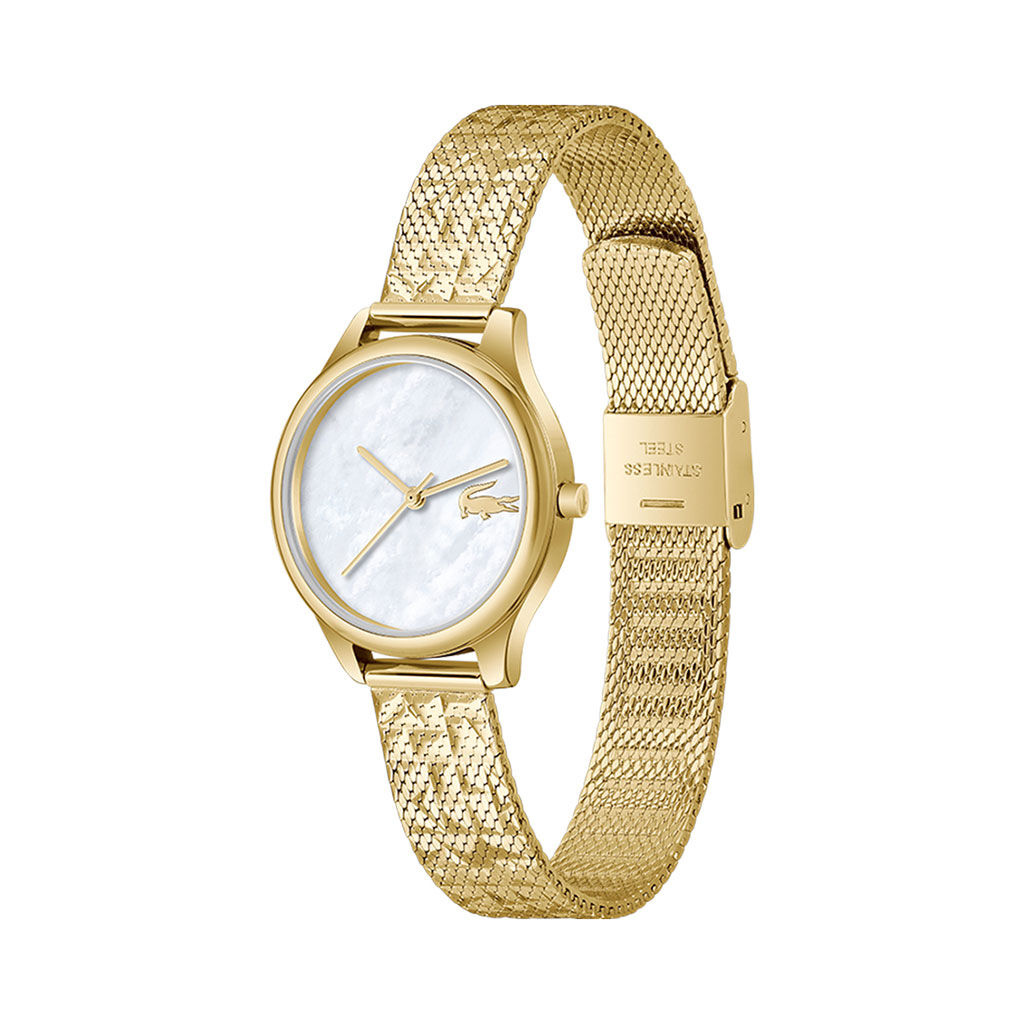 Montre Lacoste Mini Crocodelle Nacre Blanche - Montres Femme | Histoire d&rsquo;Or