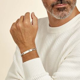 Bracelet Identité Casper Argent - Gourmettes Homme | Histoire d’Or