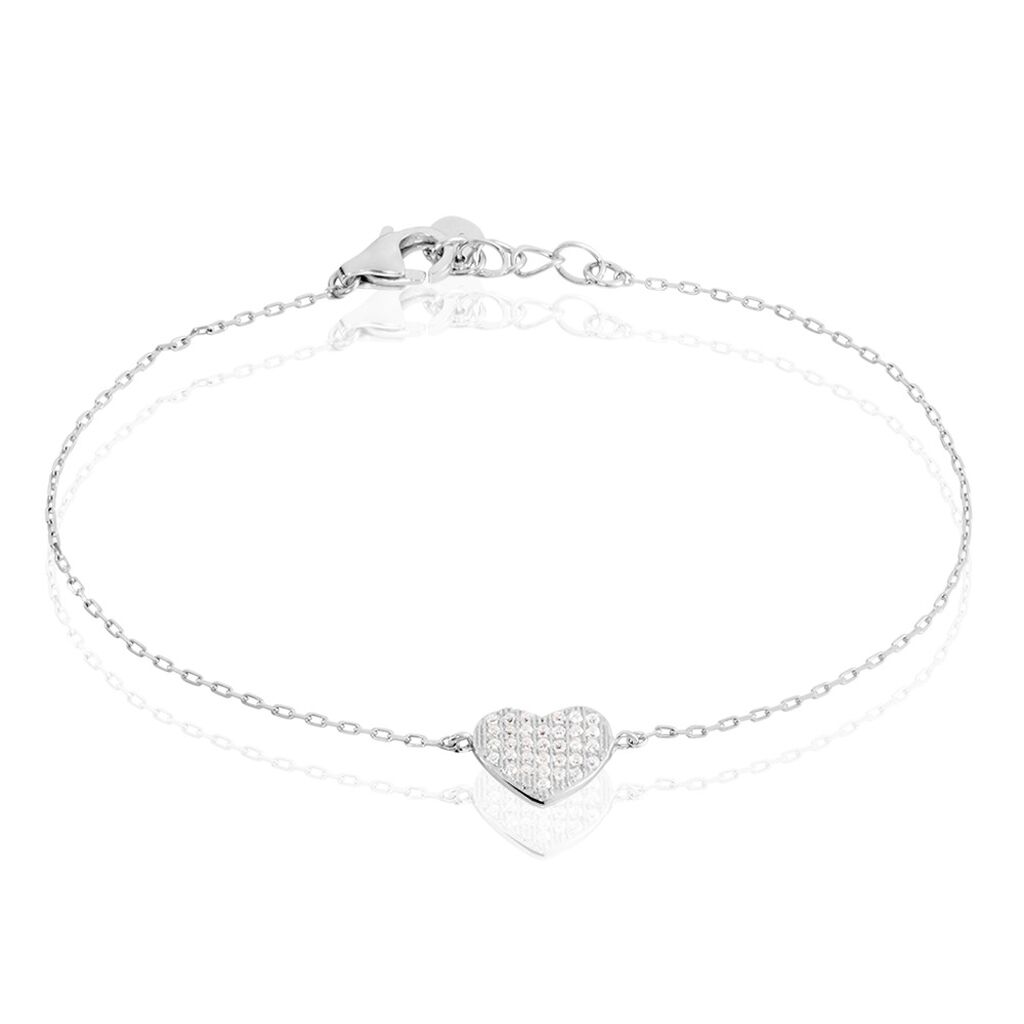Bracelet Achahildis Argent Oxyde De Zirconium - Bracelets Coeur Femme | Histoire d’Or