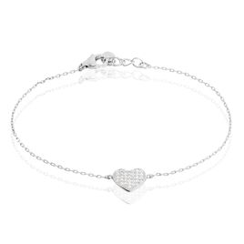 Bracelet Achahildis Argent Oxyde De Zirconium - Bracelets Coeur Femme | Histoire d’Or