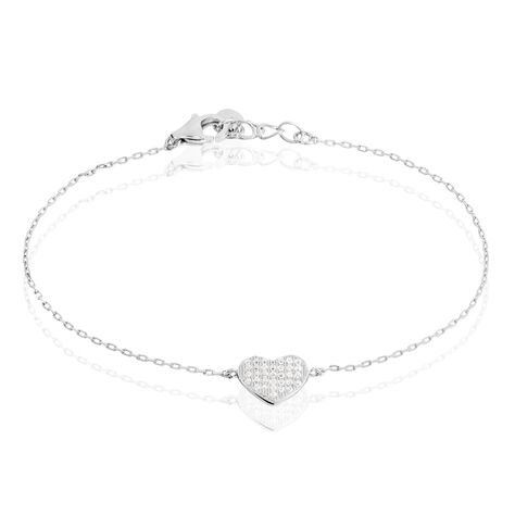 Bracelet Achahildis Argent Oxyde De Zirconium - Bracelets Coeur Femme | Histoire d’Or