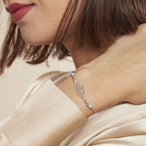 Bracelet Grethel Argent Blanc Turquoise - Bracelets fantaisie Femme | Histoire d’Or
