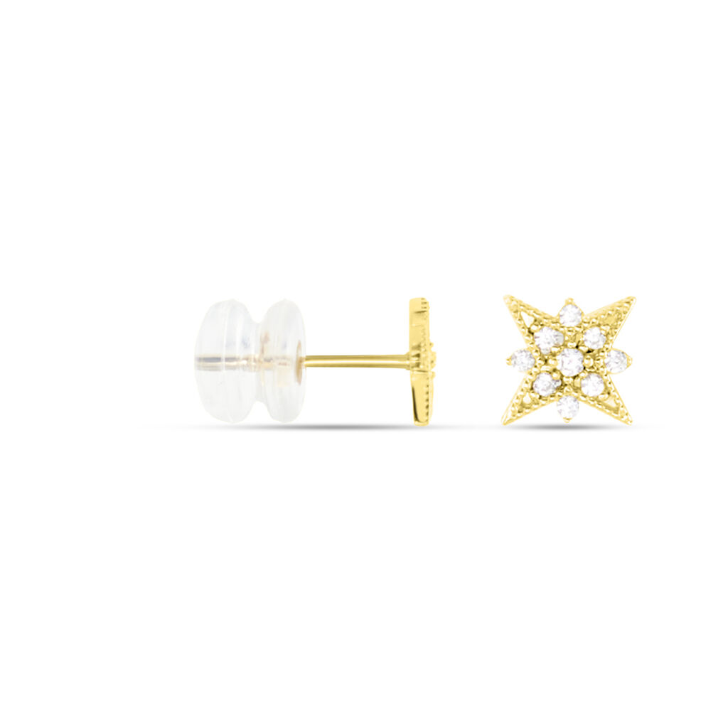 Boucles D'oreilles Puces Konstantsia Or Jaune Oxyde - Clous d'oreilles Femme | Histoire d’Or