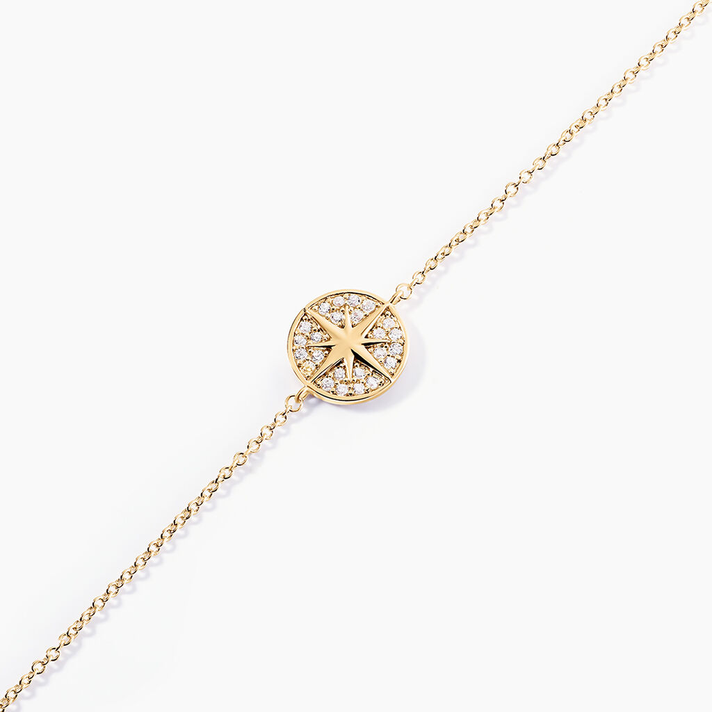 Bracelet Maria-carmen Plaqu&eacute; Or Jaune Oxyde De Zirconium - Bracelets Femme | Histoire d&rsquo;Or