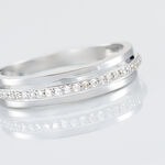 Bague Morrigan Or Blanc Oxyde De Zirconium - Bagues avec pierre Femme | Histoire d&rsquo;Or