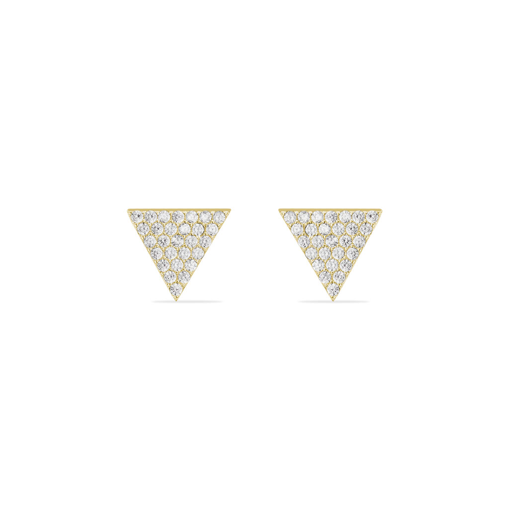 Boucles D'oreilles Courtney Plaqué Or Jaune Oxydes De Zirconium - Boucles d'oreilles fantaisie Femme | Histoire d’Or