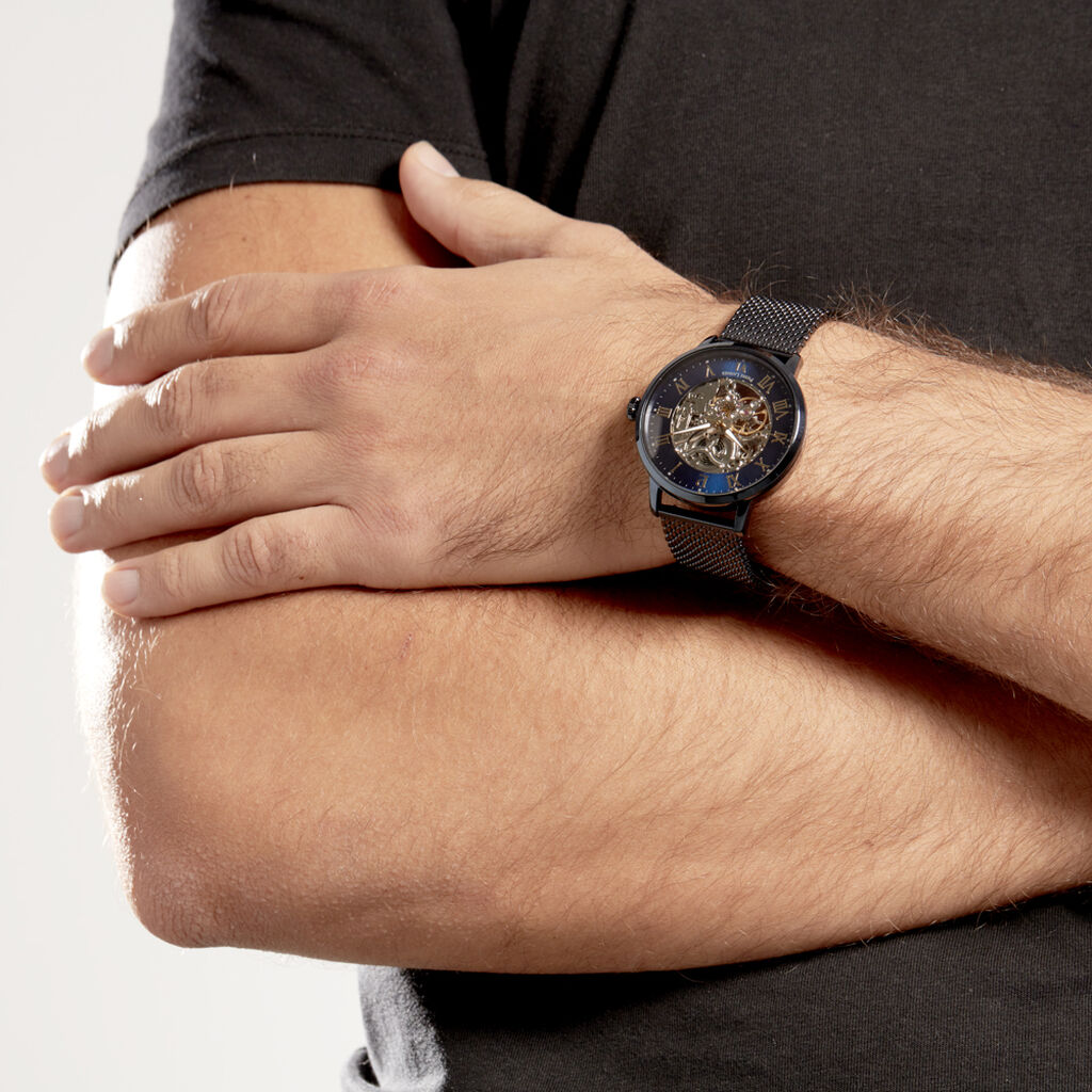 Montre Pierre Lannier Collection Automatique 42 Bleu - Montres Homme | Histoire d’Or