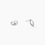 Boucles D'Oreilles Puces Kerima Argent Blanc Oxyde De Zirconium - Boucles d'oreilles fantaisie Femme | Histoire d&rsquo;Or