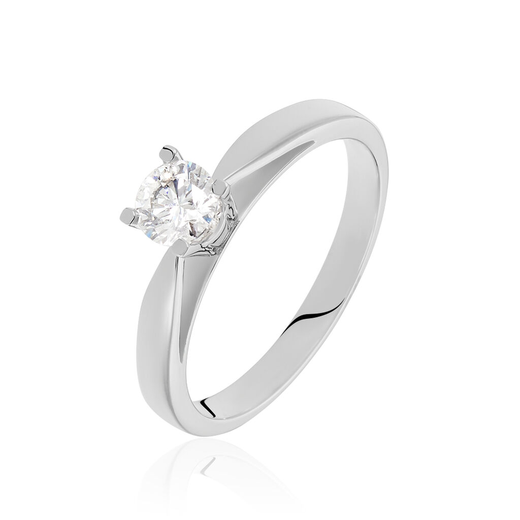 Bague Solitaire Celina Or Blanc Diamant - Bagues solitaires Femme | Histoire d’Or