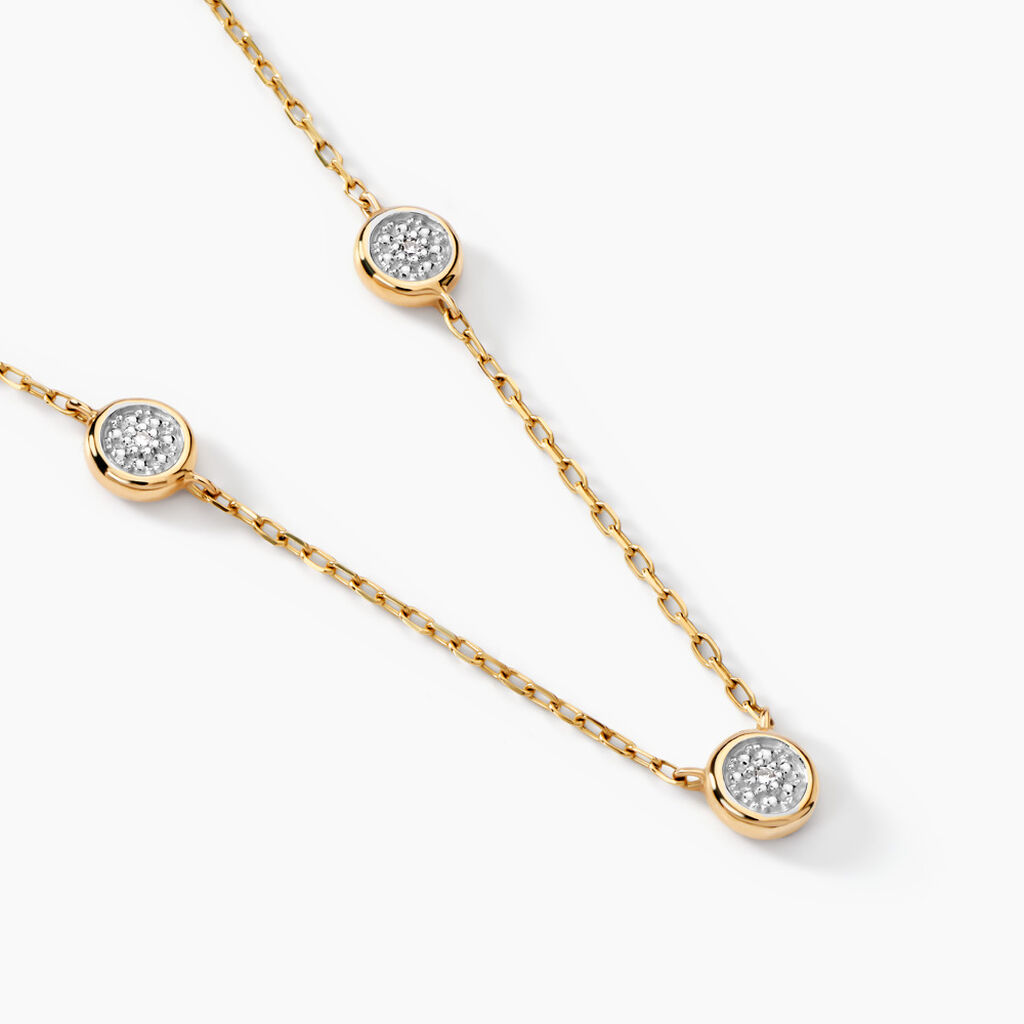 Collier Mon 1er Diamant Or Jaune Diamant - Colliers Femme | Histoire d’Or