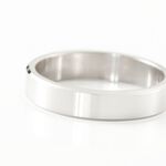 Alliance Inayah Ruban Plat Argent Blanc - Alliances Famille | Histoire d&rsquo;Or