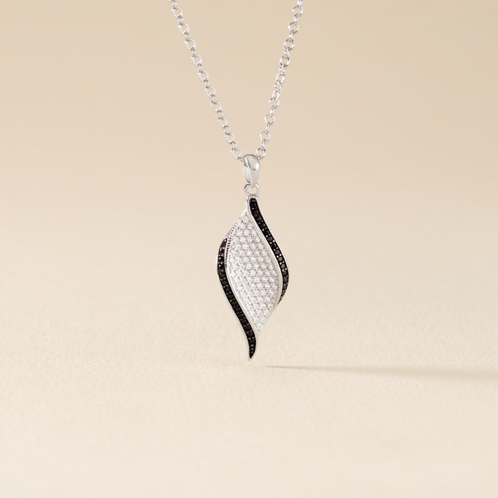 Collier Averill Argent Blanc Oxyde De Zirconium - Colliers fantaisie Femme | Histoire d&rsquo;Or