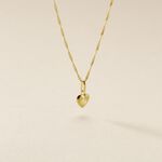 Pendentif Eudocie Coeur Mat Et Brillant Or Jaune - Pendentifs Famille | Histoire d&rsquo;Or