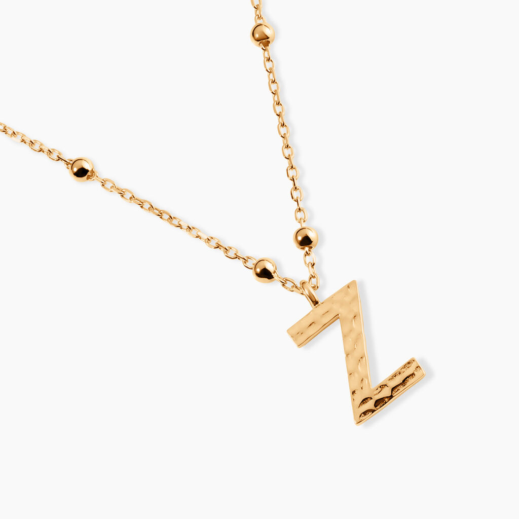 Collier Plaqu&eacute; Or Jaune Lettra - Bijoux sans pierre Femme | Histoire d&rsquo;Or